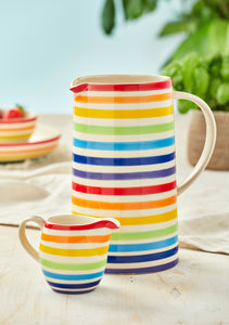 Hand painted Rainbow Ceramic Fairtrade Large Jug