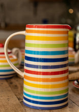 Load image into Gallery viewer, Hand painted Rainbow Ceramic Fairtrade Large Jug