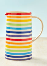 Load image into Gallery viewer, Hand painted Rainbow Ceramic Fairtrade Large Jug