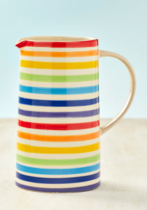 Hand painted Rainbow Ceramic Fairtrade Large Jug