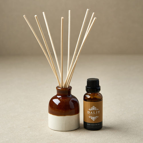 Dalit Goods Terracotta Incense Diffuser with Rose Scented Oil