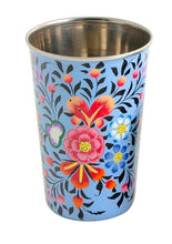 Load image into Gallery viewer, Ketaki Hand Painted Enamel Small Tumbler Fairtrade