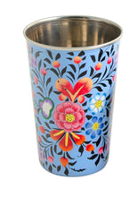 Load image into Gallery viewer, Ketaki Hand Painted Enamel Large Tumbler Fairtrade