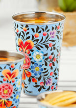 Load image into Gallery viewer, Ketaki Hand Painted Enamel Large Tumbler Fairtrade