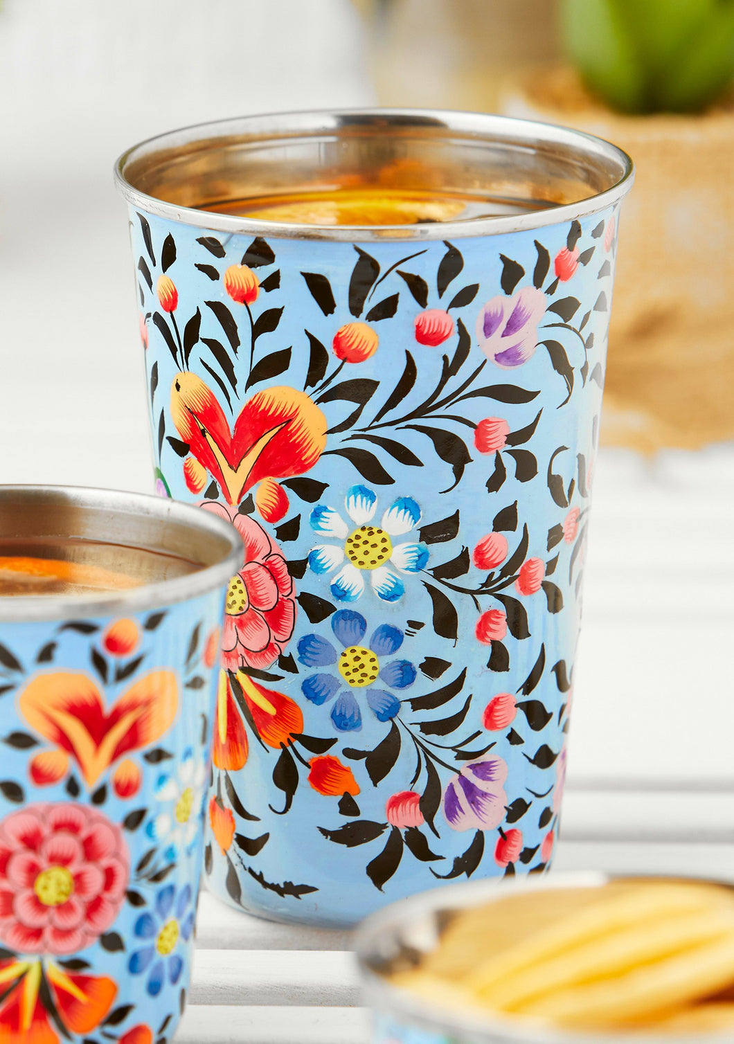 Ketaki Hand Painted Enamel Large Tumbler Fairtrade