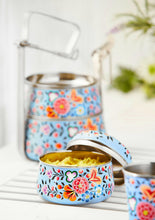 Load image into Gallery viewer, Ketaki Hand Painted Enamel 3-Tier Tiffin