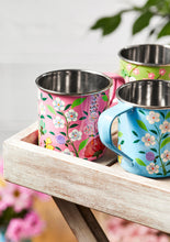 Load image into Gallery viewer, Hand painted Fairtrade Enamel Floral Mug