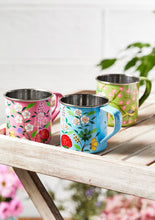 Load image into Gallery viewer, Hand painted Fairtrade Enamel Floral Mug