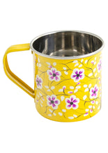 Load image into Gallery viewer, Hand painted Fairtrade Enamel Floral Mug Karo