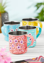 Load image into Gallery viewer, Hand painted Fairtrade Enamel Floral Mug Karo