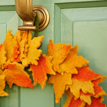 Load image into Gallery viewer, Fairtrade Felt Autumn Leaves Wreath