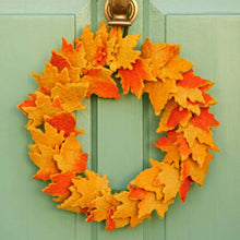 Load image into Gallery viewer, Fairtrade Felt Autumn Leaves Wreath