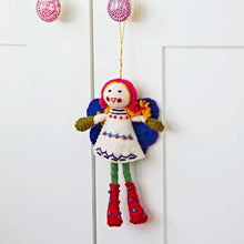 Load image into Gallery viewer, Fairtrade Eco Felt Alpine Girl Decoration