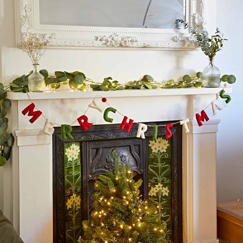 Fairtrade Eco Merry Christmas Letter Garland