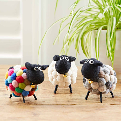 Handmade Felt Sheep Ornament Fairtrade