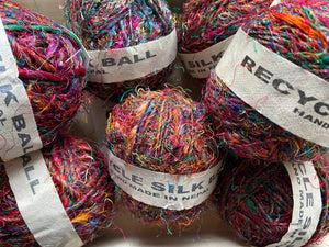 Fair trade Recycled Hemp/ Silk Thread Knitting Wool 100gm