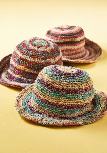 Multi Stripe Hemp Hat Fairtrade Eco