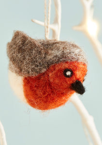 Handmade Festive Felt Robin Decoration