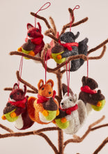 Load image into Gallery viewer, Felt Squirrel with Acorn and Scarf Handmade Fairtrade