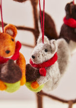 Load image into Gallery viewer, Felt Squirrel with Acorn and Scarf Handmade Fairtrade