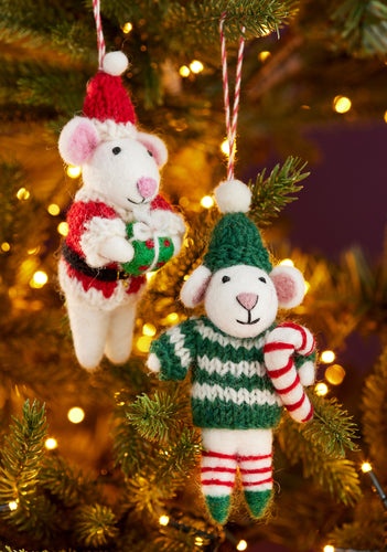 Fairtrade Eco Felt Elf Decorations