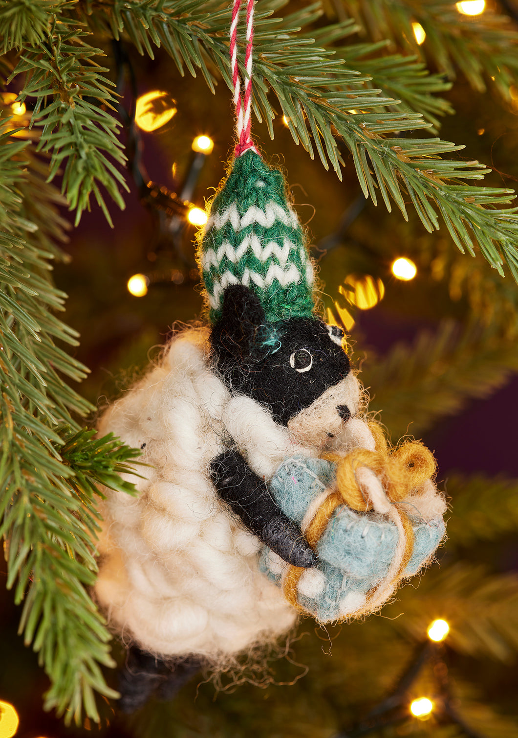 Fairtrade Eco Felt Hanging Sheep Decoration