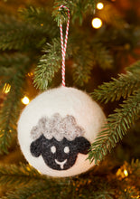 Load image into Gallery viewer, Fairtrade Eco Felt Hanging Wooly Sheep Bauble
