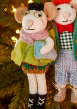 Load image into Gallery viewer, Pair of Eco Fairtrade Christmas Shopping Mice