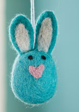 Load image into Gallery viewer, Handmade Felt Hanging Rabbit Decorations Eco Fairtrade