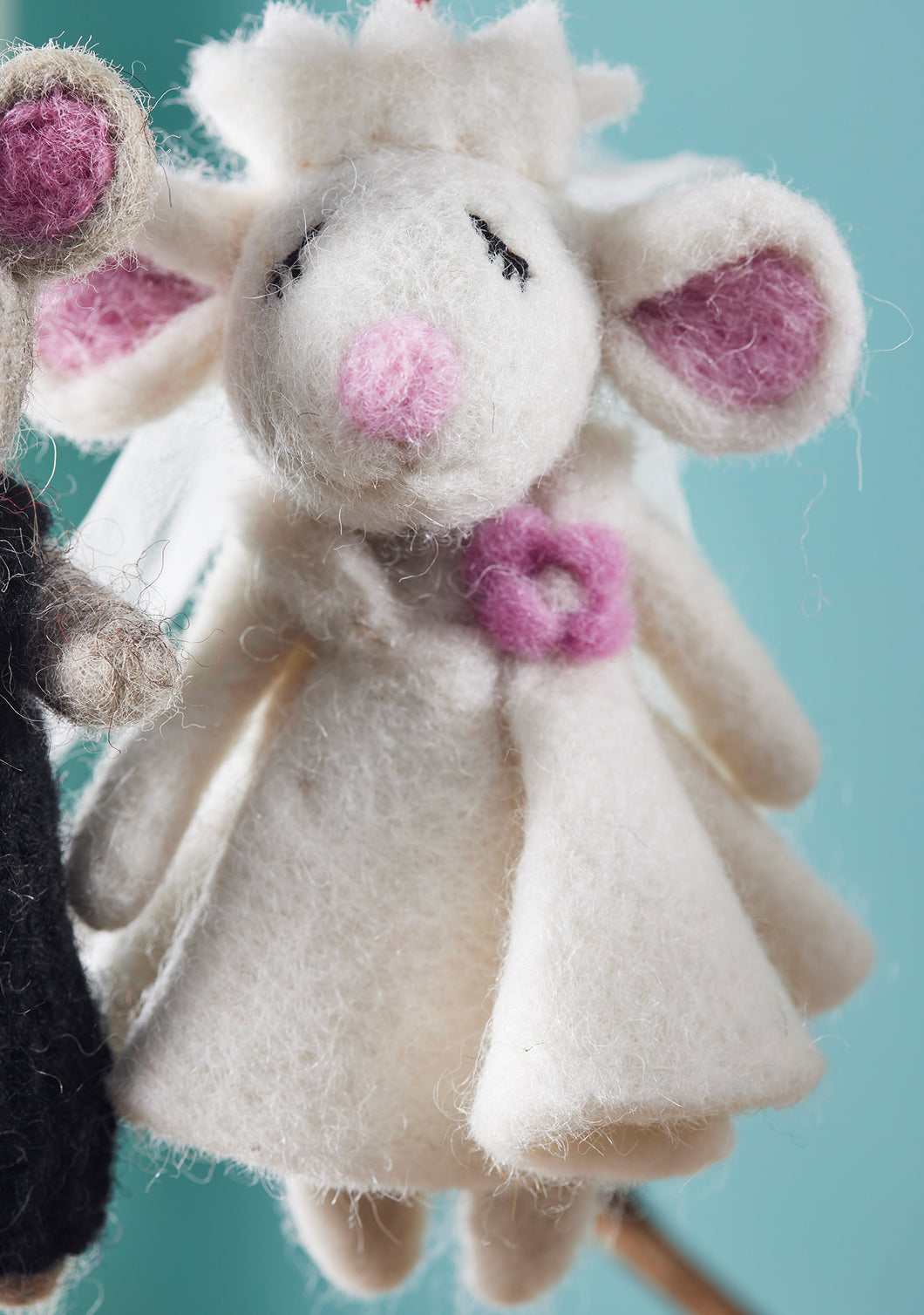 Handmade Felt Bride and Groom Mouse Wedding Decorations Eco Fairtrade