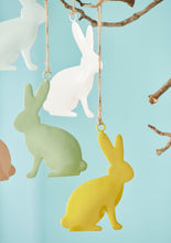 Load image into Gallery viewer, Fairtrade Enamel Rabbit Hanging Decorations
