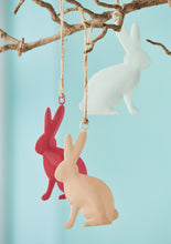 Load image into Gallery viewer, Fairtrade Enamel Rabbit Hanging Decorations