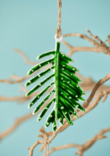Load image into Gallery viewer, Set of Eight Enamel Contemporary Botanical Leaf Hanging Decorations