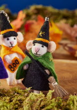Load image into Gallery viewer, Eco Fairtrade Felt Mice Halloween Decorations