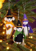 Load image into Gallery viewer, Eco Fairtrade Felt Mice Halloween Decorations