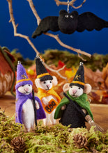 Load image into Gallery viewer, Eco Fairtrade Felt Mice Halloween Decorations