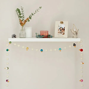 Felt Snowman Garland Fairtrade Eco