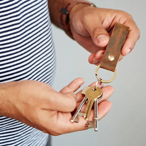Fairtrade Buffalo Leather Keyring Loop