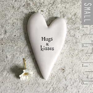 East of India Tiny Porcelain Heart Sentiment Token