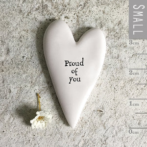 East of India Tiny Porcelain Heart Sentiment Token