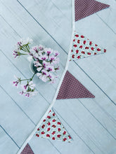 Load image into Gallery viewer, Handmade Vintage Style Cotton Floral Polka Dot Bunting