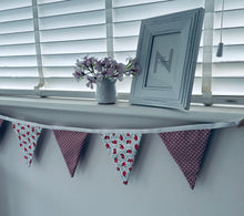 Load image into Gallery viewer, Handmade Vintage Style Cotton Floral Polka Dot Bunting