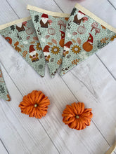Load image into Gallery viewer, Autumn Pumpkin Handmade Fabric Bunting Turquoise