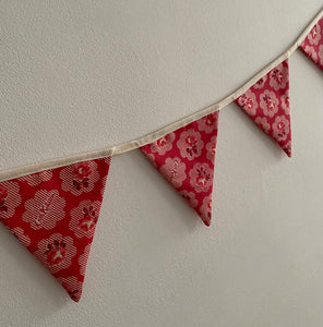 Cath Kidston Fabric Red Rose Heavy Cotton Handmade Bunting