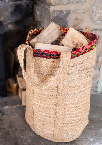 Eshan Braided Soft Hemp/Chindi Storage Bag