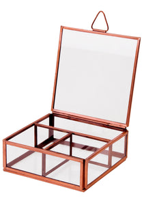 Recycled Iron and Glass Gold Finish Jewellery Boxes