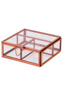 Recycled Iron and Glass Gold Finish Jewellery Boxes