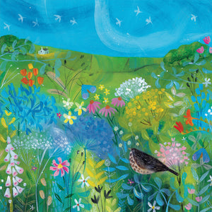 Recycled Greetings Art Card - Julia Crossland 'The Songbird'