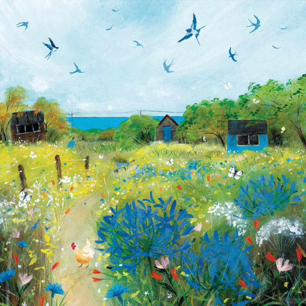 Recycled Greetings Art Card - Julia Crossland 'The Cutting Garden'