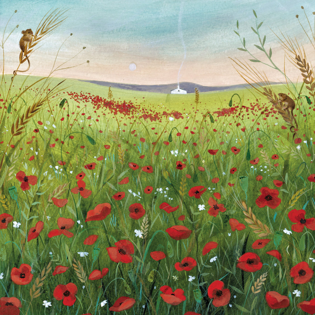Recycled Greetings Art Card - Julia Crossland 'Poppy Meadow'